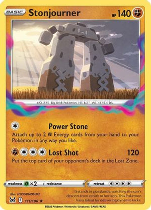 Stonjourner 111/196 - Lost Origin Reverse Holofoil - Poke-Collect