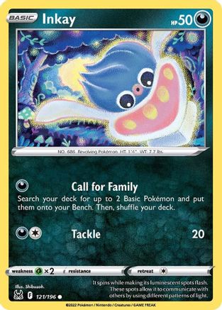 Inkay (121) 121/196 - SWSH11 Lost Origin Reverse Holofoil - Poke-Collect