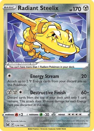 Radiant Steelix 124/196 - Lost Origin Holofoil - Poke-Collect
