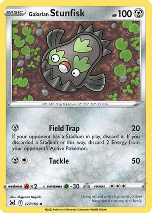 Galarian Stunfisk 127/196 - SWSH11 Lost Origin Reverse Holofoil - Poke-Collect