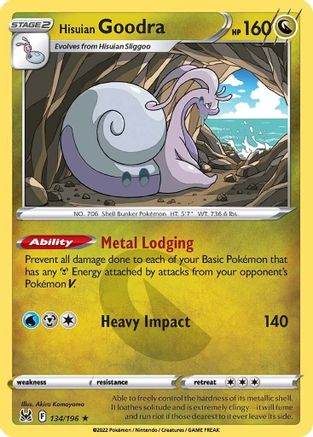 Hisuian Goodra 134/196 - SWSH11 Lost Origin Holofoil - Poke-Collect