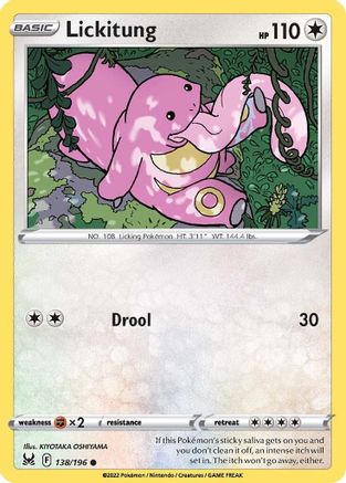 Lickitung 138/196 - SWSH11 Lost Origin Reverse Holofoil - Poke-Collect