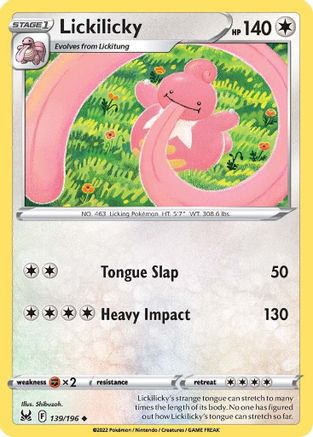 Lickilicky 139/196 - SWSH11 Lost Origin Reverse Holofoil - Poke-Collect