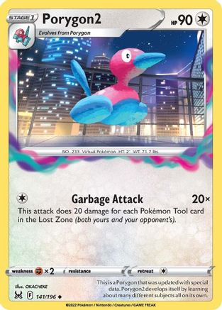 Porygon2 141/196 - SWSH11 Lost Origin Reverse Holofoil - Poke-Collect