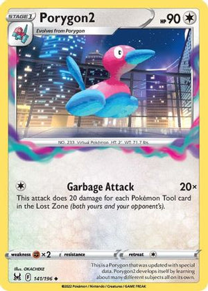 Porygon2 141/196 - SWSH11 Lost Origin Reverse Holofoil - Poke-Collect