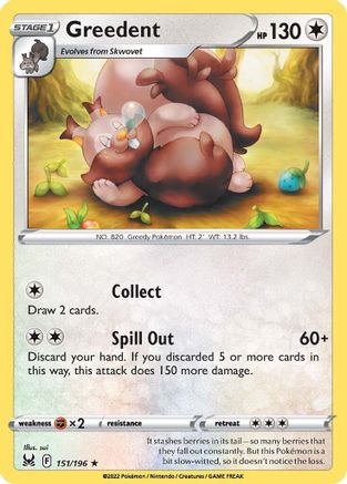 Greedent 151/196 - SWSH11 Lost Origin - Poke-Collect