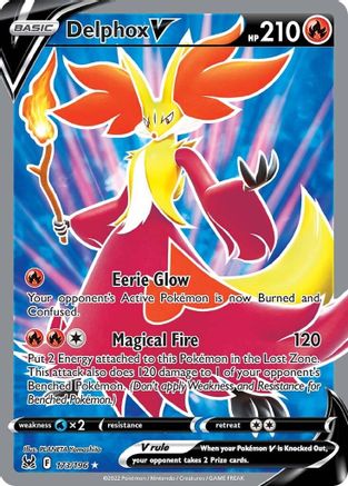 Delphox V (Full Art) 173/196 - SWSH11 Lost Origin Holofoil - Poke-Collect