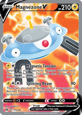 Magnezone V (Full Art) 175/196 - SWSH11 Lost Origin Holofoil