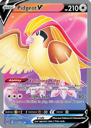 Pidgeot V (Full Art) 188/196 - SWSH11 Lost Origin Holofoil - Poke-Collect