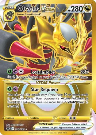 Giratina VSTAR 212/196 - Lost Origin Holofoil