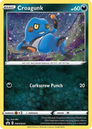 Croagunk SWSH245/307 - SWSH Black Star Promos Holofoil - Poke-Collect
