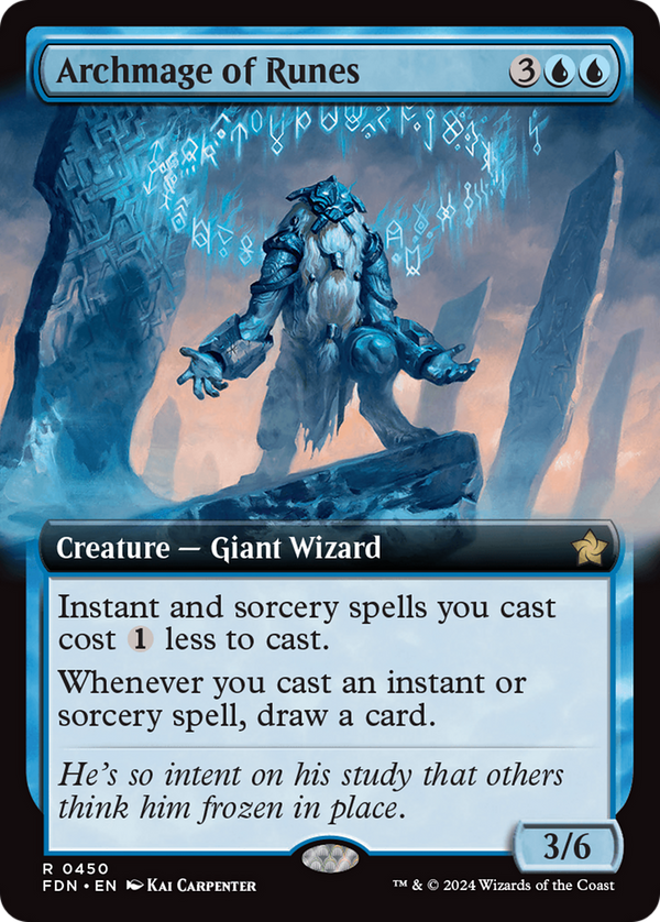 Archmage of Runes (FDN-450) - Foundations: (Extended Art) Foil - Poke-Collect