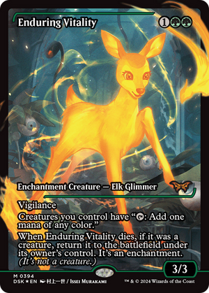 Enduring Vitality (DSK-394) - Duskmourn: House of Horror: (Showcase) Foil