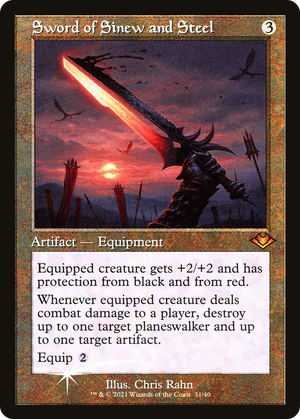 Sword of Sinew and Steel (MH1-031) - Modern Horizons 1 Timeshifts Foil