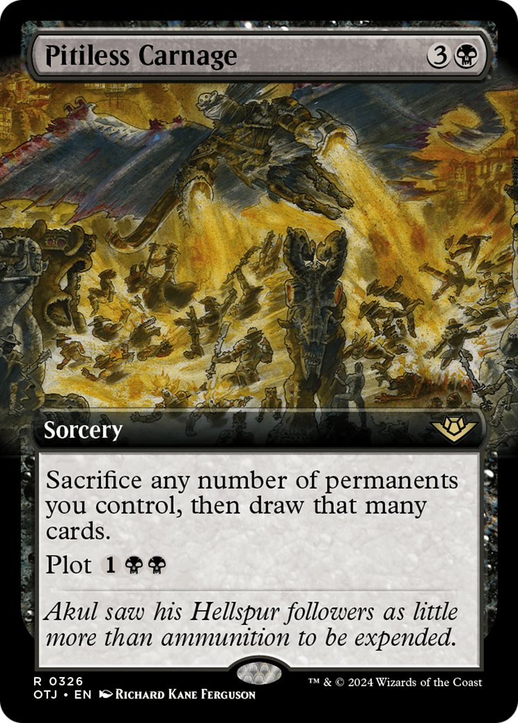 Pitiless Carnage (OTJ-326) - Outlaws of Thunder Junction: (Extended Art) Foil - Poke-Collect