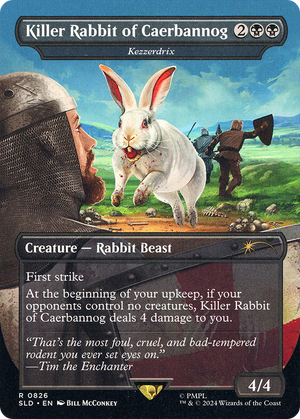 Killer Rabbit of Caerbannog - Kezzerdrix (SLD-826) - Secret Lair Drop / Killer Rabbit of Caerbannog (Borderless) Foil
