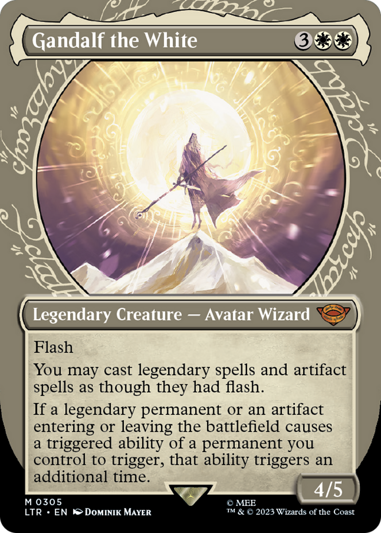 Gandalf the White (LTR-305) - The Lord of the Rings: Tales of Middle-earth: (Showcase) (Borderless) - Poke-Collect