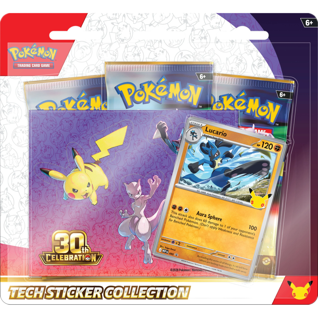 Pokémon 30th Celebration Tech Sticker Collection (Lucario)