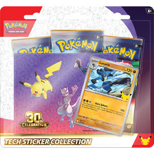 Pokémon 30th Celebration Tech Sticker Collection (Lucario)
