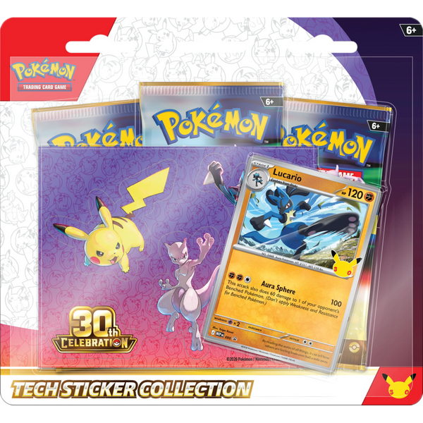 Pokémon 30th Celebration Tech Sticker Collection (Lucario)