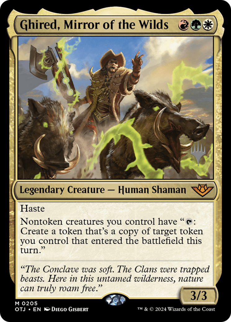 Ghired, Mirror of the Wilds (PPOTJ-205) - Outlaws of Thunder Junction Promos - Poke-Collect