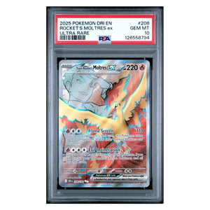Team Rocket's Moltres ex Destined Rivals #208 PSA 10