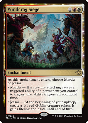 Windcrag Siege (TDM-235) - Tarkir: Dragonstorm: (enchantment) Foil