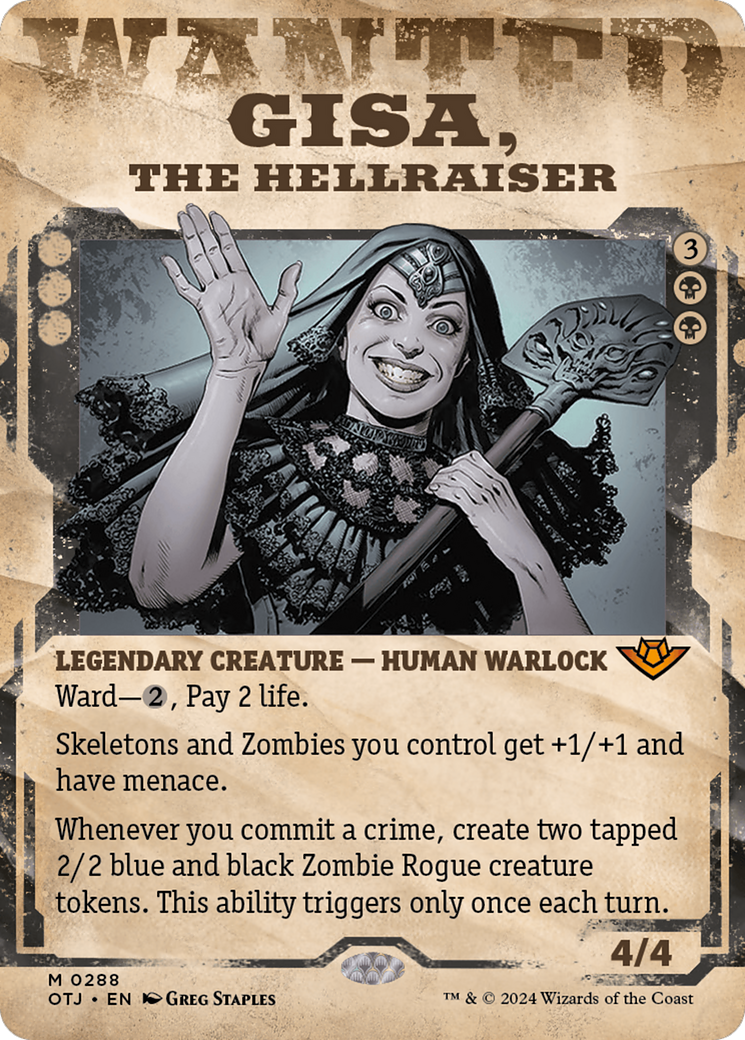 Gisa, the Hellraiser (OTJ-288) - Outlaws of Thunder Junction: (Showcase) (Borderless) - Poke-Collect