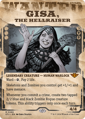 Gisa, the Hellraiser (OTJ-288) - Outlaws of Thunder Junction: (Showcase) (Borderless) - Poke-Collect