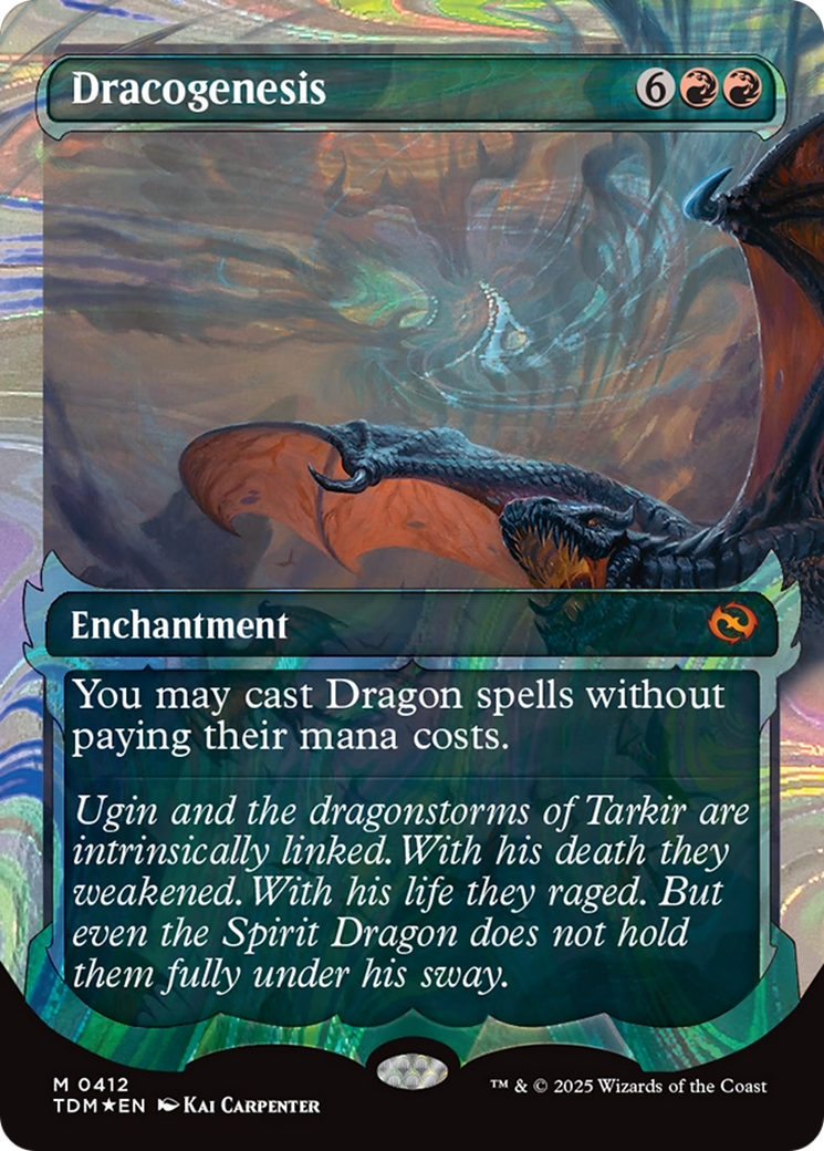Dracogenesis (TDM-412) - Tarkir: Dragonstorm: (Showcase, enchantment) (Borderless) Foil
