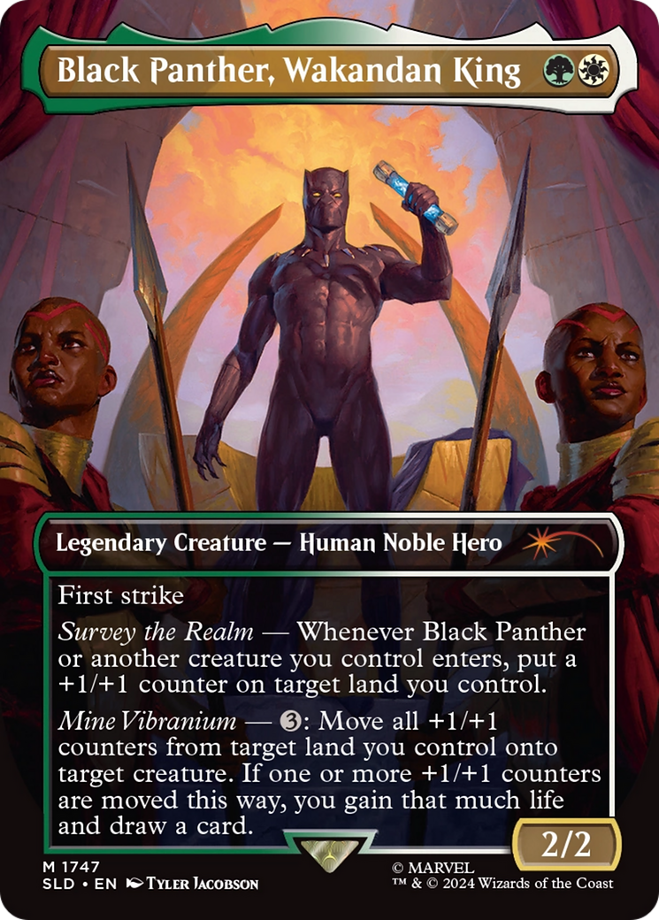Black Panther, Wakandan King (SLD-1747) - Secret Lair Drop (Borderless) - Poke-Collect