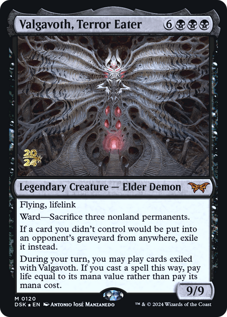 Valgavoth, Terror Eater (PRE-120) - Duskmourn: House of Horror Promos Foil