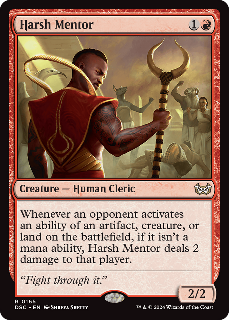 Harsh Mentor (DSC-165) - Duskmourn: House of Horror Commander - Poke-Collect