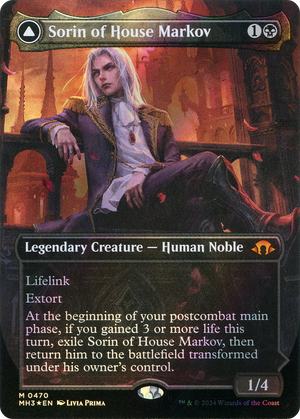 Sorin of House Markov (Borderless) (Textured Foil) (MH3-470) - Modern Horizons 3 (Borderless) Foil