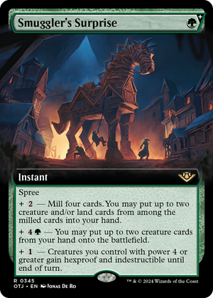 Smuggler's Surprise (OTJ-345) - Outlaws of Thunder Junction: (Extended Art, spree) Foil - Poke-Collect