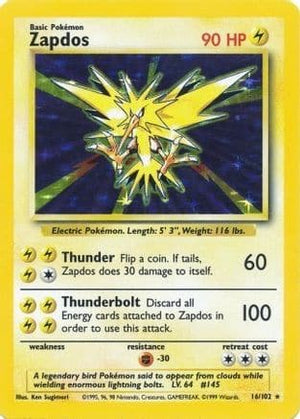 Zapdos 16/102 - Base Holofoil - Poke-Collect