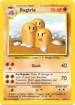 Dugtrio 19/102 - Base - Poke-Collect