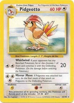Pidgeotto 22/102 - Base Set - Poke-Collect