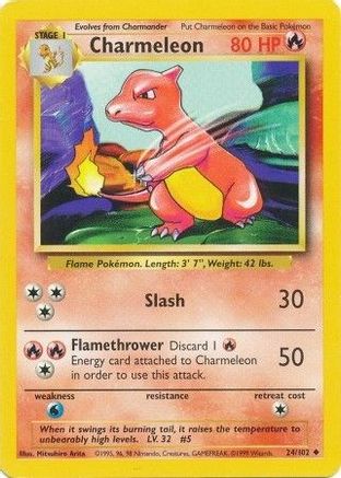 Charmeleon 24/102 - Base Set - Poke-Collect