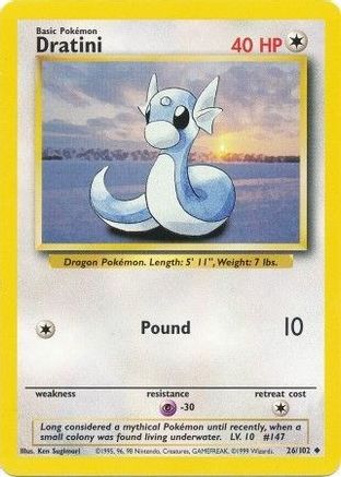 Dratini 26/102 - Base Set - Poke-Collect