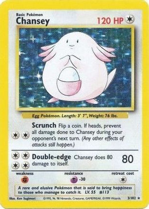 Chansey 3/102 - Base Holofoil - Poke-Collect