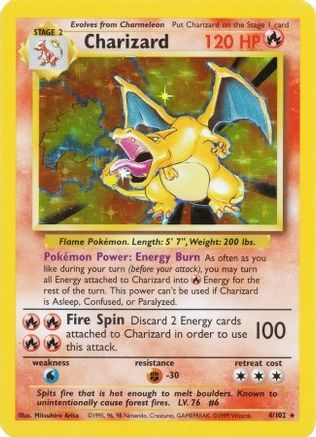 Charizard 4/102 - Base Set Holofoil