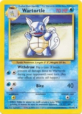 Wartortle 42/102 - Base - Poke-Collect