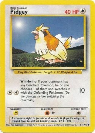 Pidgey 57/102 - Base Set - Poke-Collect