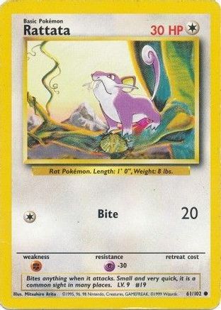 Rattata 61/102 - Base Set - Poke-Collect