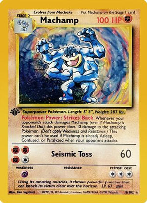 Machamp 8/102 - Base 1st Edition Holofoil