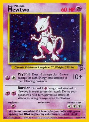 Mewtwo 10/130 - Base Set 2 Holofoil - Poke-Collect