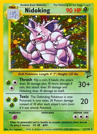 Nidoking 11/130 - Base Set 2 Holofoil - Poke-Collect