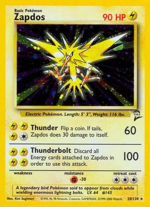Zapdos 20/130 - Base Set 2 Holofoil - Poke-Collect