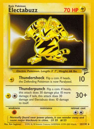 Electabuzz 24/130 - Base Set 2 - Poke-Collect